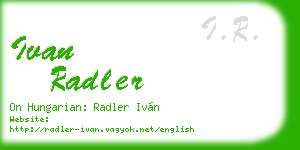 ivan radler business card