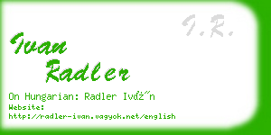 ivan radler business card